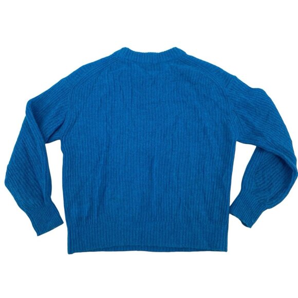 Everlane The Oversized Alpaca Crew Sweater in Heathered Blue Size Small - Picture 2 of 14